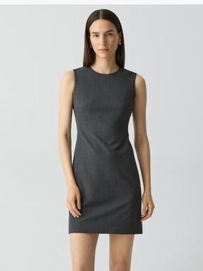 Theory Sleeveless Fitted Dress in Good Wool
